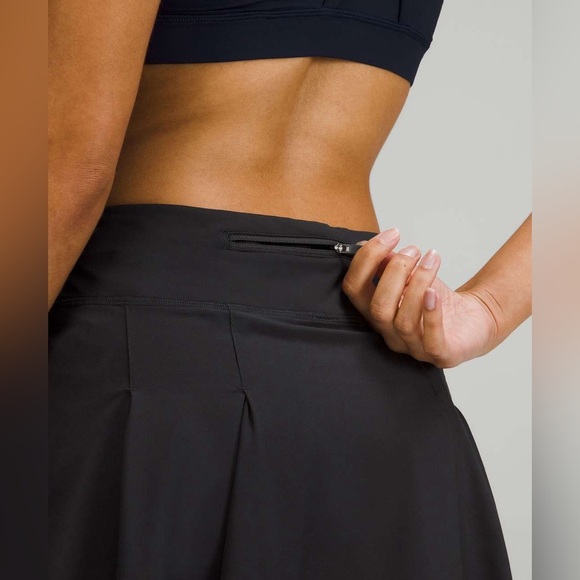 🍋Lululemon Pace Rival Mid-Rise Tennis Skirt in Black - Picture 5 of 12